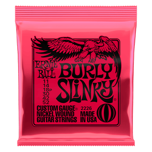 Ernie Ball 2226 Electric Guitar Strings Slinky Nickel Wound Burly 11-52