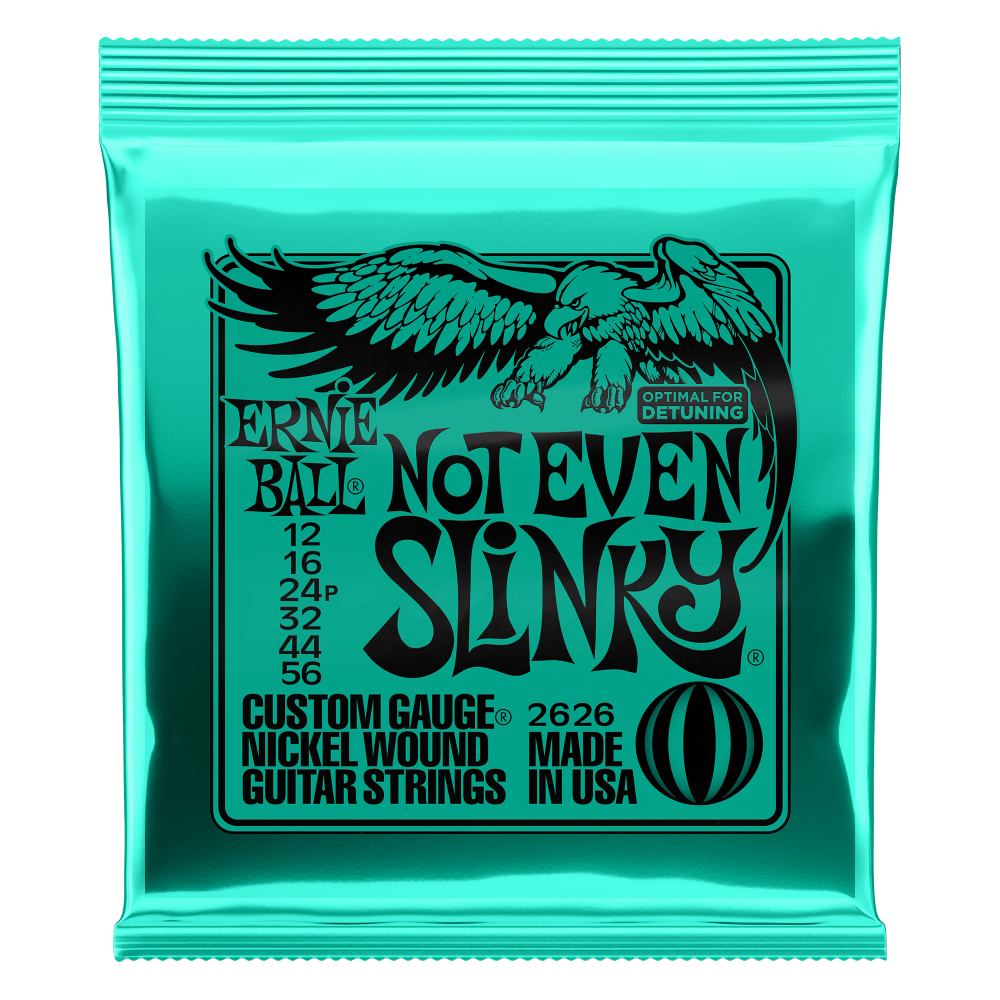 Ernie Ball 2626 Electric Guitar Strings Slinky Nickel Wound Not Even Slinky 12-56