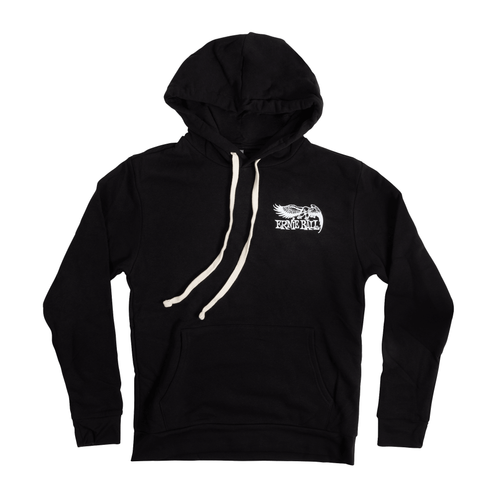 Ernie Ball 6004 Eagle Fleece Hoodie Jumper - Black - 2X-Large