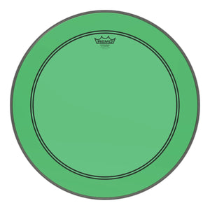 Remo P3-1320-CT-GN Powerstroke 3 Colortone GREEN Bass Drum Head Skin 20 Inch PS3 20" w/ Falam Patch