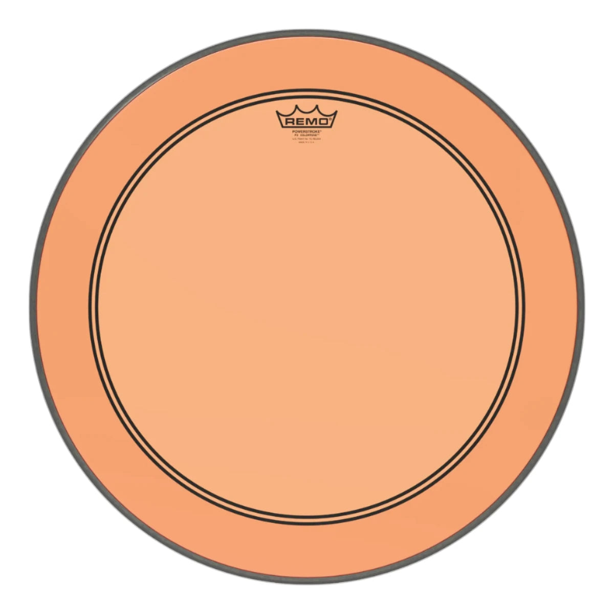 Remo P3-1320-CT-OG Powerstroke 3 Colortone ORANGE Bass Drum Head Skin 20 Inch PS3 20" w/ Falam Patch