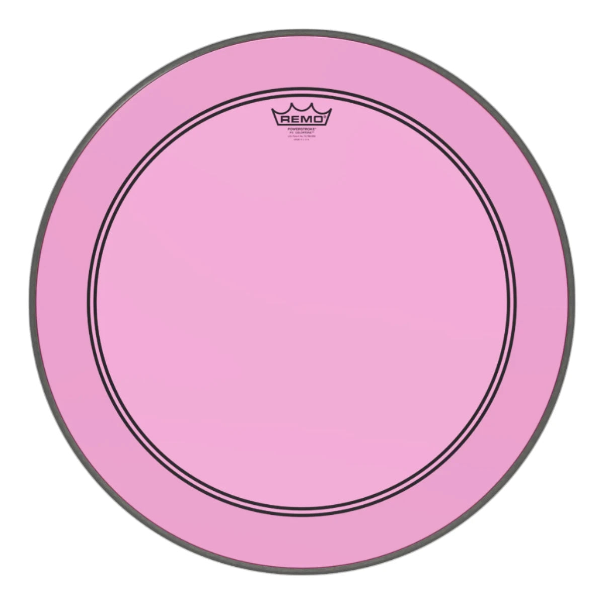 Remo P3-1320-CT-PK Powerstroke 3 Colortone PINK Bass Drum Head Skin 20 Inch PS3 20" w/ Falam Patch