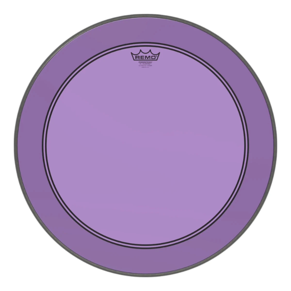 Remo P3-1320-CT-PU Powerstroke 3 Colortone PURPLE Bass Drum Head Skin 20 Inch PS3 20" w/ Falam Patch