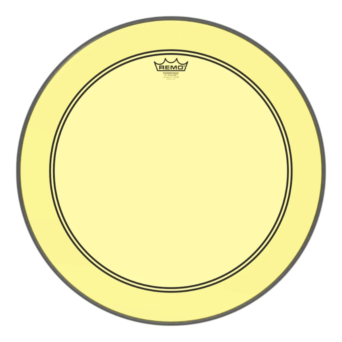 Remo P3-1320-CT-YE Powerstroke 3 Colortone YELLOW Bass Drum Head Skin 20 Inch PS3 20" w/ Falam Patch
