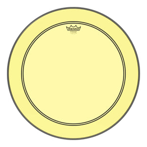 Remo P3-1320-CT-YE Powerstroke 3 Colortone YELLOW Bass Drum Head Skin 20 Inch PS3 20" w/ Falam Patch
