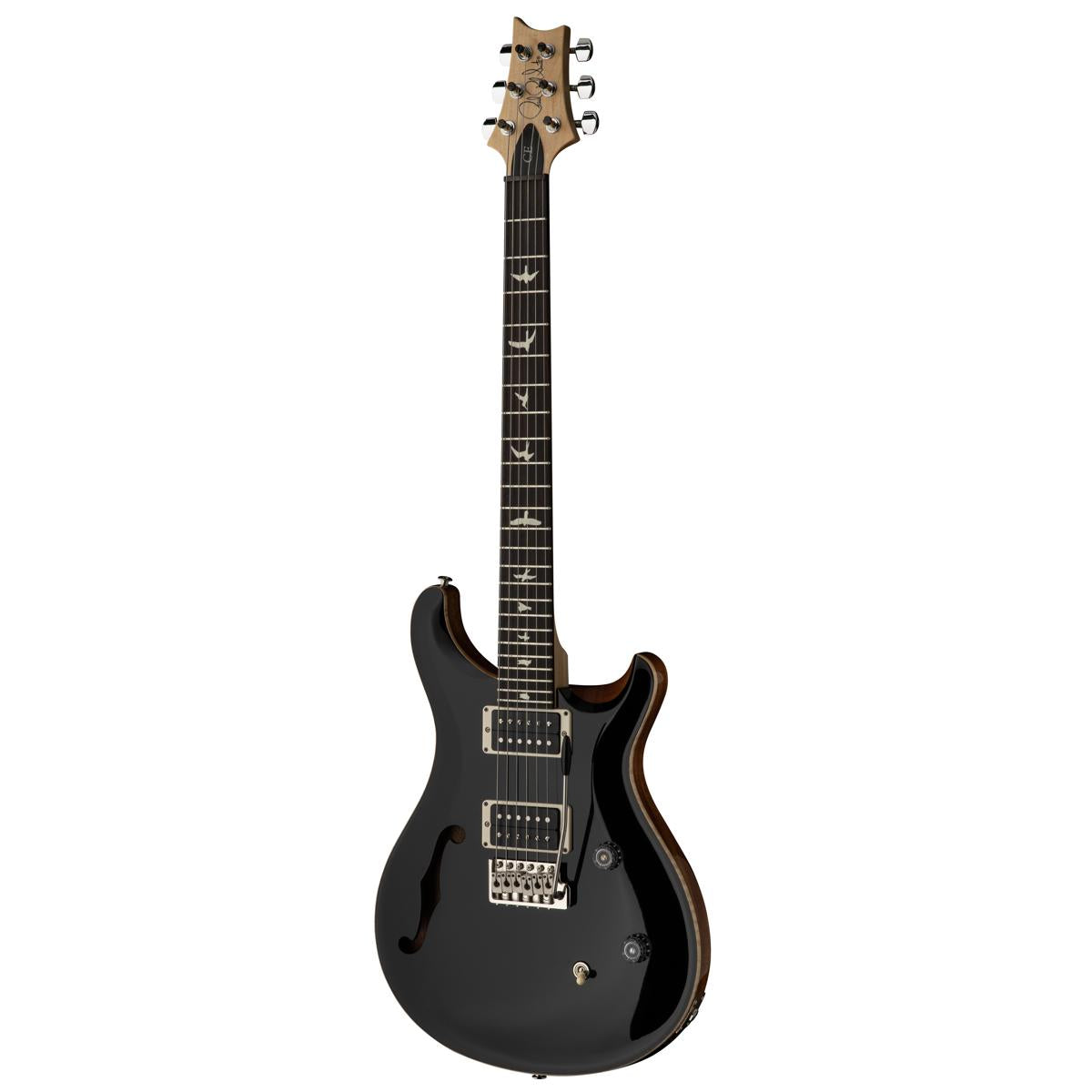 PRS Paul Reed Smith CE 24 Semi-Hollow Electric Guitar Black Top (Natural Back) CE24SH