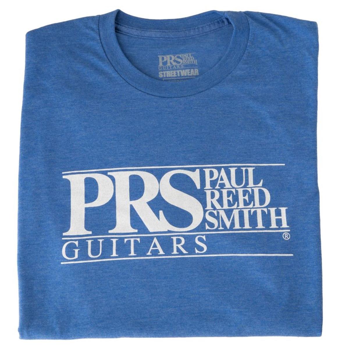PRS Paul Reed Smith Classic Block Logo T-Shirt Heather Blue Medium