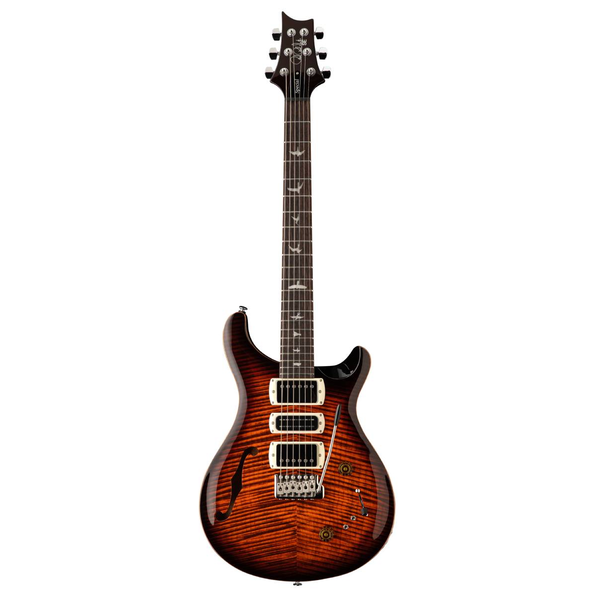 PRS Paul Reed Smith SE Special Semi Hollow Electric Guitar Orange Tiger Smokeburst