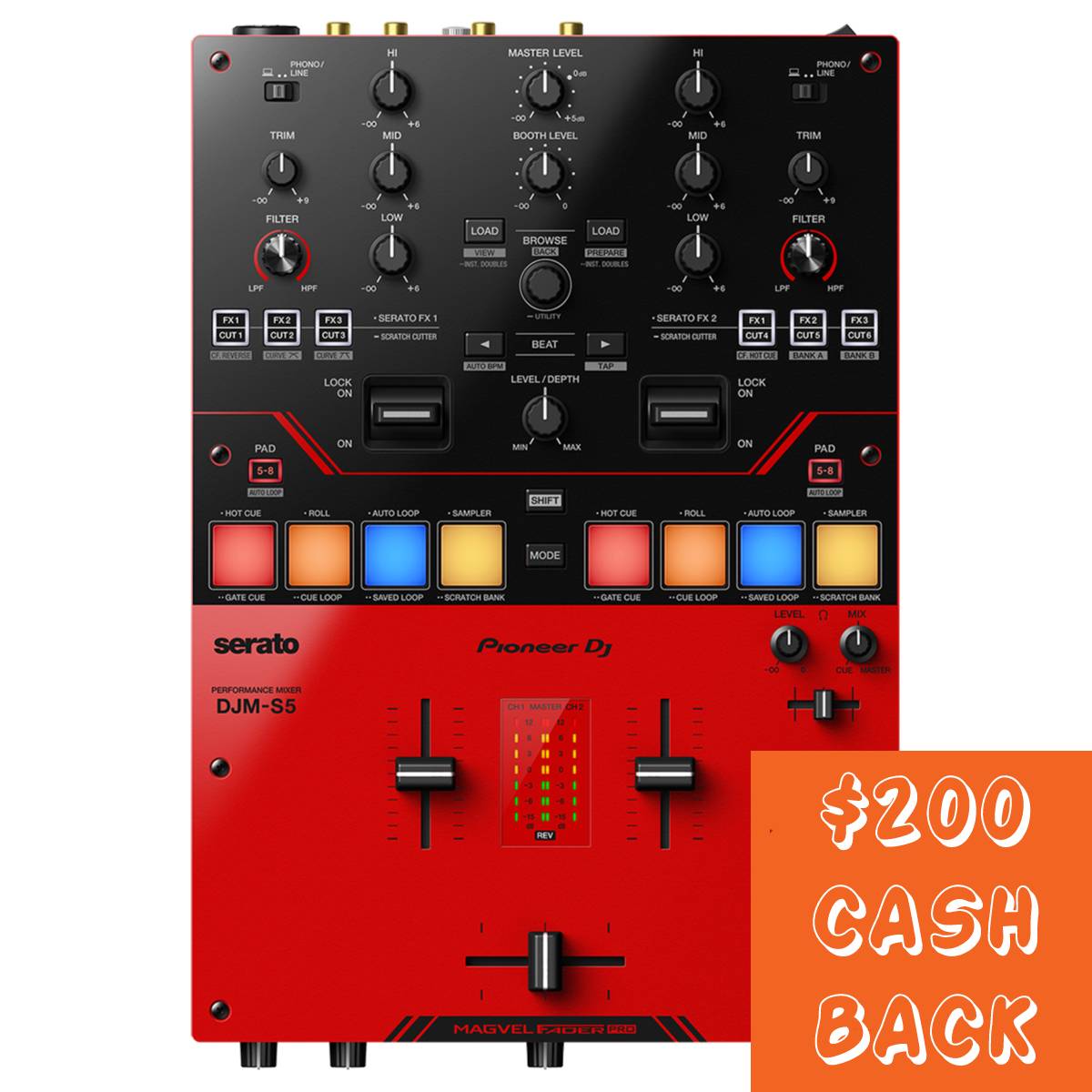 Pioneer DJ DJM-S5 DJ Mixer Scratch-Style 2-Channel