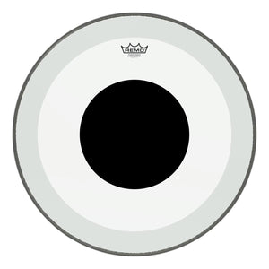 Remo P3-1322-10 Powerstroke 3 Bass Drum Head Skin 22 inch Clear 22" PS3 w/ Black Dot