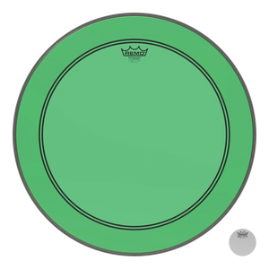 Remo P3-1320-CT-GN Powerstroke 3 Colortone GREEN Bass Drum Head Skin 20 Inch PS3 20" w/ Falam Patch