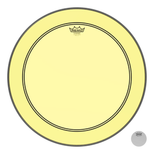 Remo P3-1320-CT-YE Powerstroke 3 Colortone YELLOW Bass Drum Head Skin 20 Inch PS3 20" w/ Falam Patch