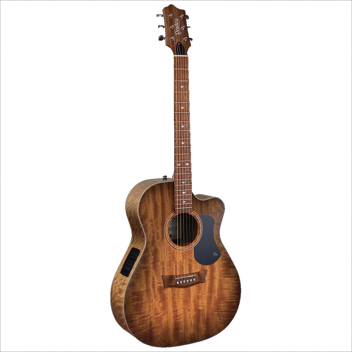 Pratley Premier OM Acoustic Guitar All Solid Maple Smoke Burst Top w/ Cutaway &amp; Pickup