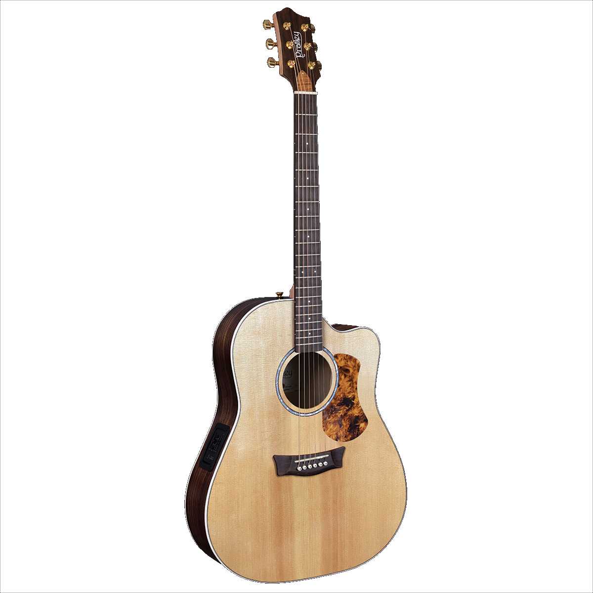 Pratley Studio Series Dreadnought Acoustic Guitar All Solid Sitka Spruce Top, Indian Rosewood Back &amp; Sides w/ Cutaway &amp; Pickup