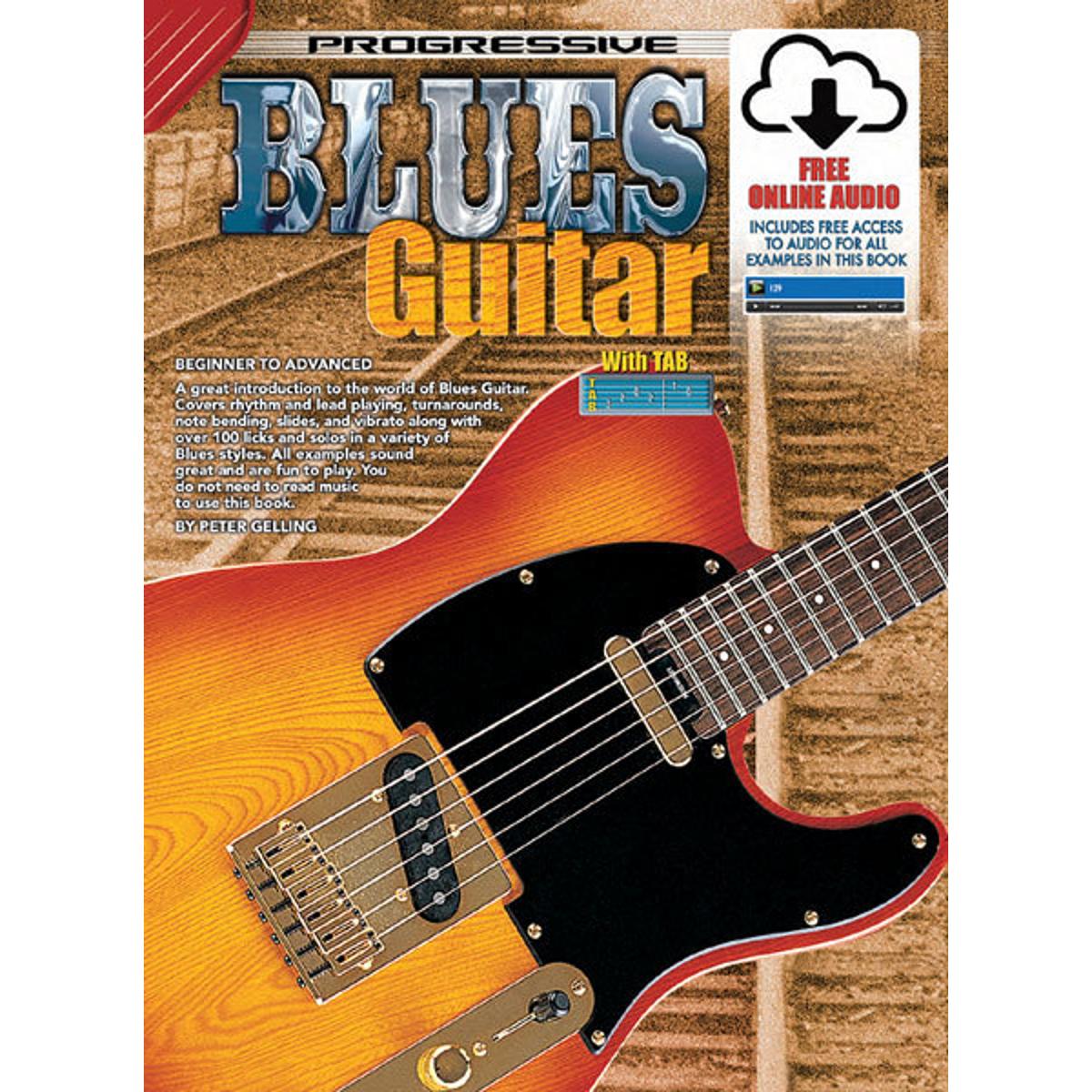 Progressive Books 69160 Blues Guitar Book w/ Online Media