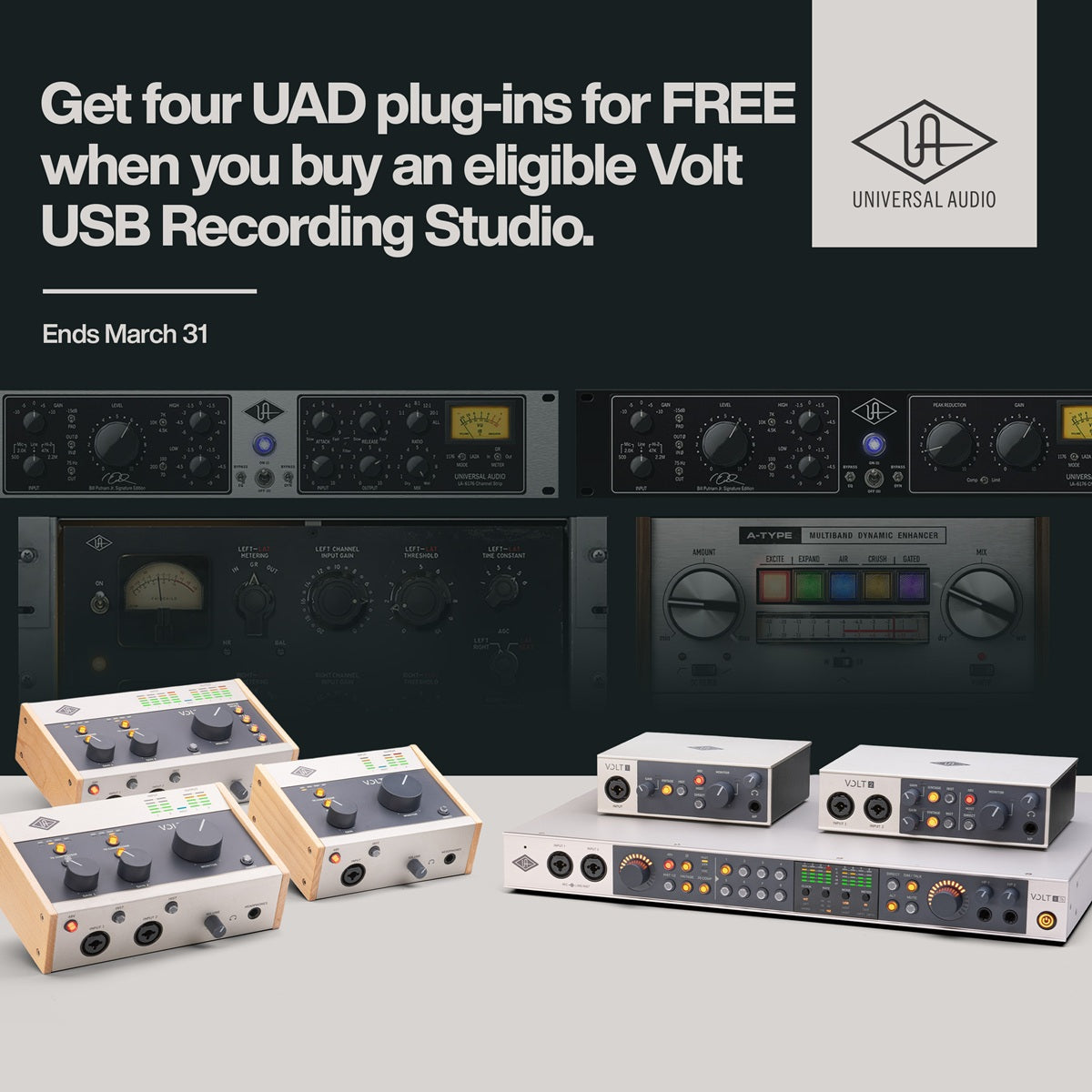 Universal Audio UA Volt 2 USB Audio Interface - 2 in/ 2 out