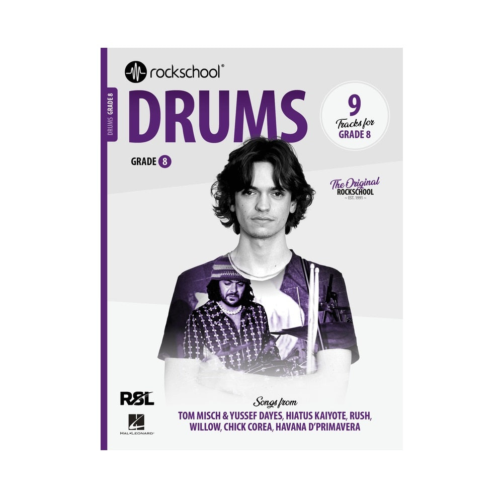 ROCKSCHOOL Drums Grade 8 2024 Book & Online Audio