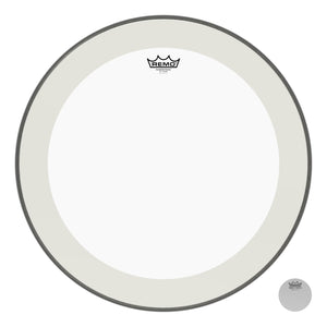 Remo P4-1322-C2 Powerstroke 4 Bass Drum Head Skin 22 Inch Clear 22" PS4 w/ Falam Patch
