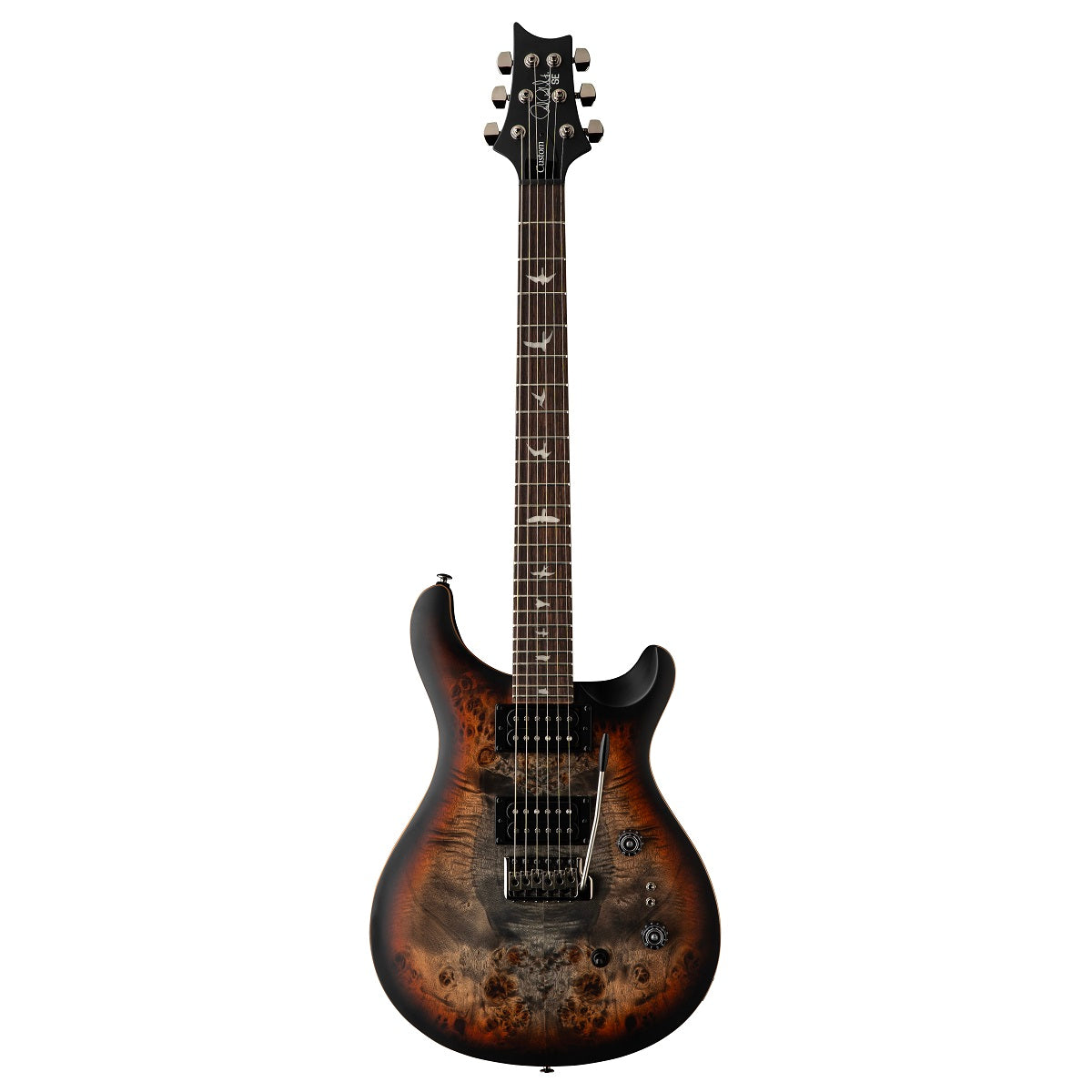 PRS Paul Reed Smith SE Custom 24-08 Poplar Burl Electric Guitar Charcoal Cherry Midnight Burst - Limited Edition