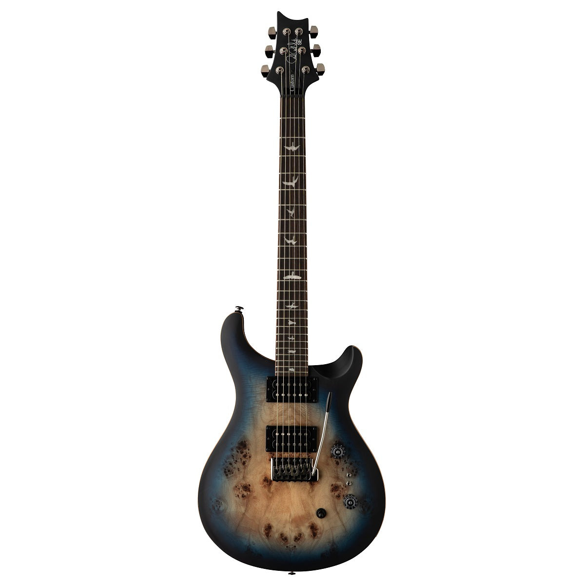 PRS Paul Reed Smith SE Custom 24-08 Poplar Burl Electric Guitar Lake Blue Midnight Burst - Limited Edition