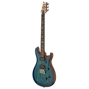 PRS Paul Reed Smith SE Custom 24 Swamp Ash Burl Electric Guitar Lake Blue w/ Natural Back - Limited Edition