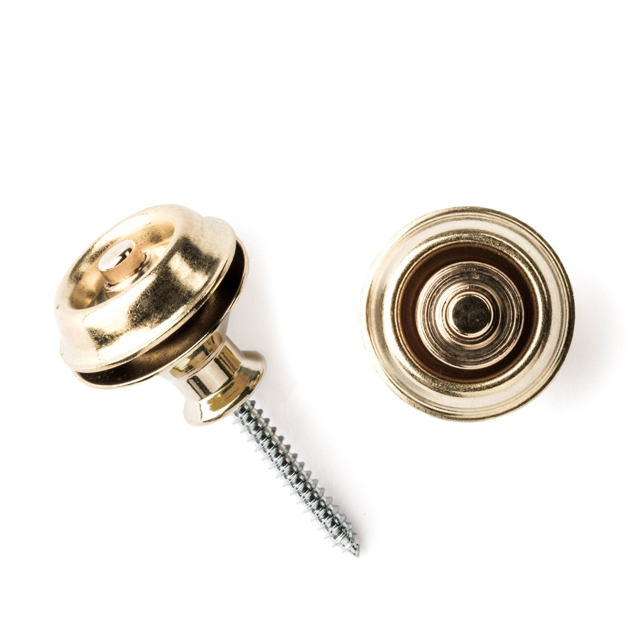 Jim Dunlop Straplok Guitar Strap Retainers Lock Dual Design Brass - J103BR