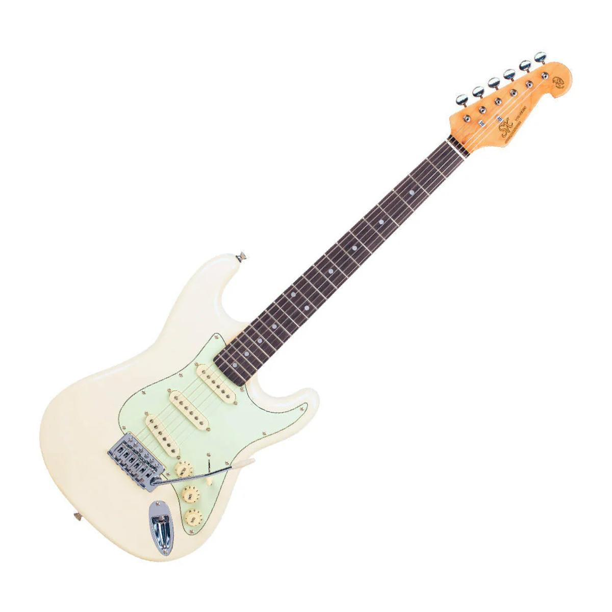 SX Electric Guitar Vintage Style 3 4 Size Vintage White VES34VWH Belfield Music