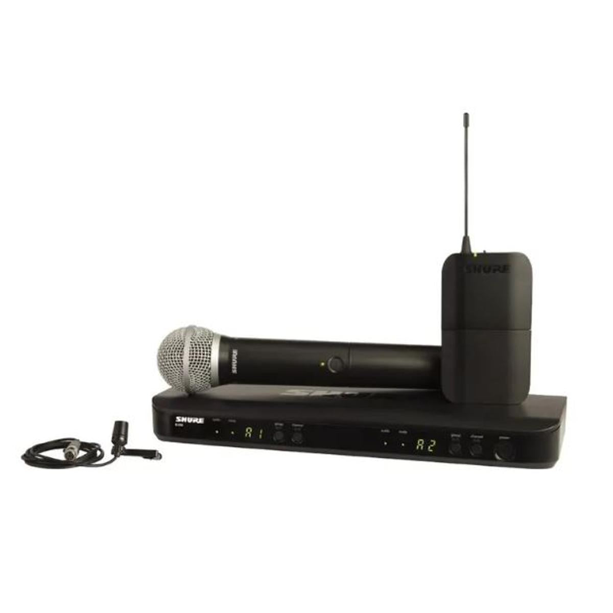 Shure BLX Dual Wireless Microphone System Combo PG58 &amp; CVL Lapel Mic - BLX1288CL - K14 (614-638MHz)