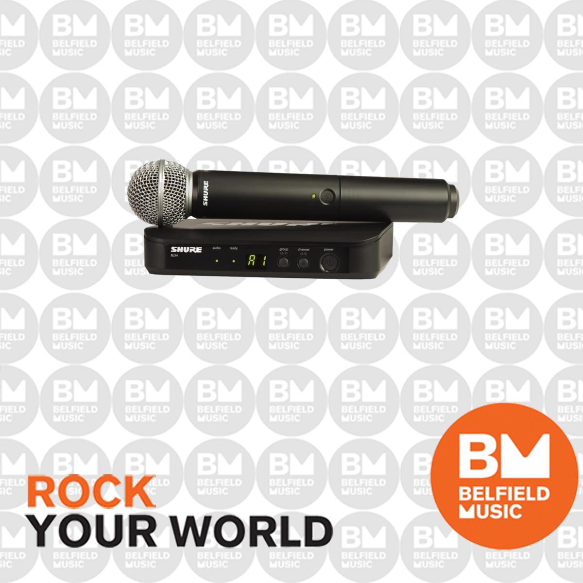 Shure BLX Wireless Microphone System SM58 Handheld Vocal Mic BLX24S5