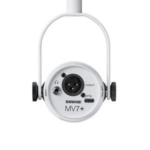 Shure MOTIV MV7+ Podcast Microphone USB/XLR Mic - White