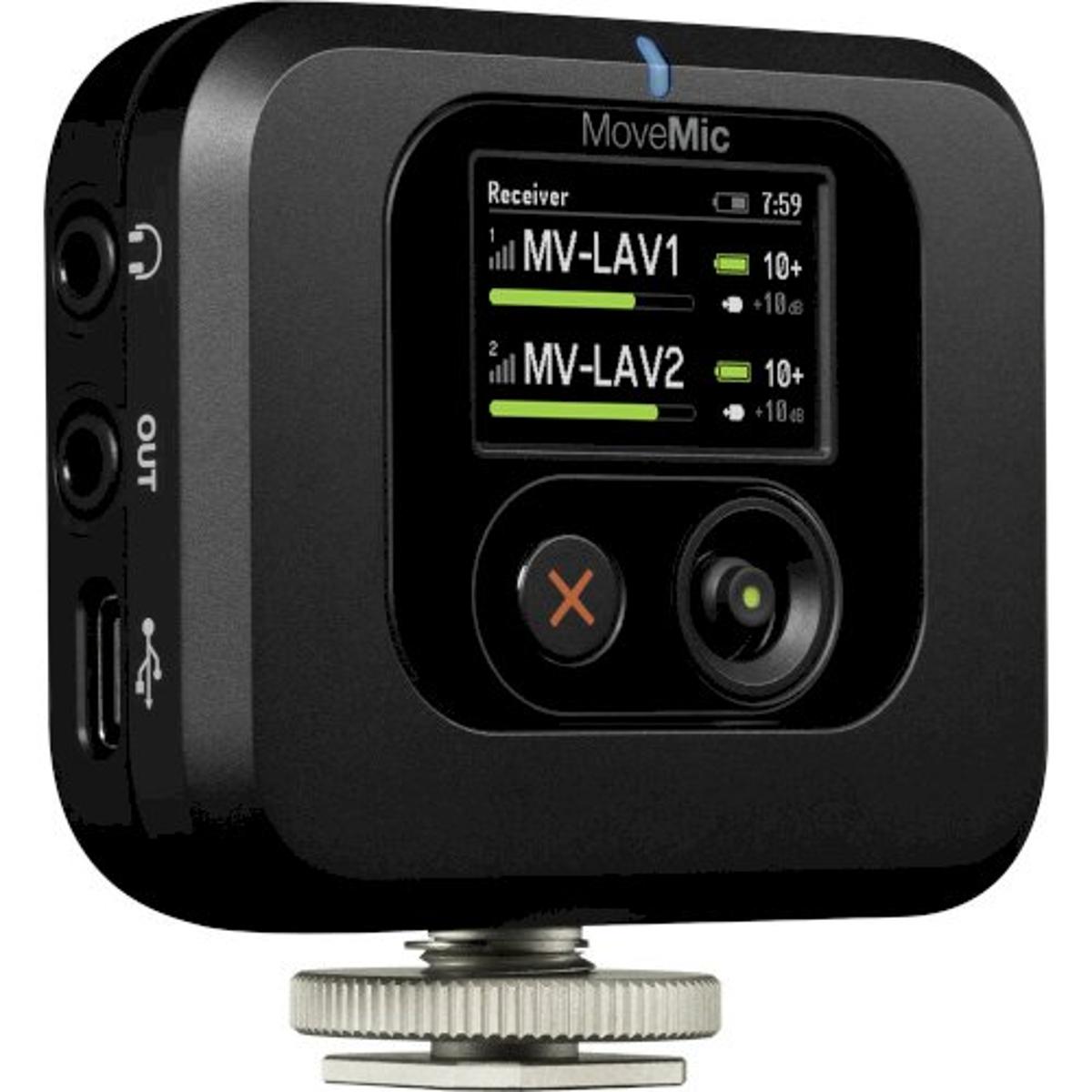Shure MoveMic Receiver w/ USB-C Cable & 3.5mm Cable
