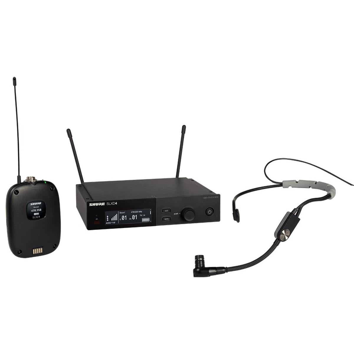 Shure SLX-D Wireless Digital Headworn System w/ SM35 Headset Mic &amp; SLXD4 Digital Receiver (H57 = 520-564MHz)