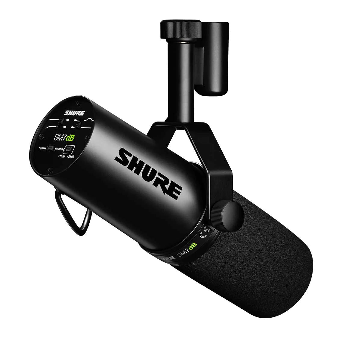 Shure SM7dB Microphone Active Dynamic Broadcast Mic Voice Over w/ Built-in Preamp SM-7dB