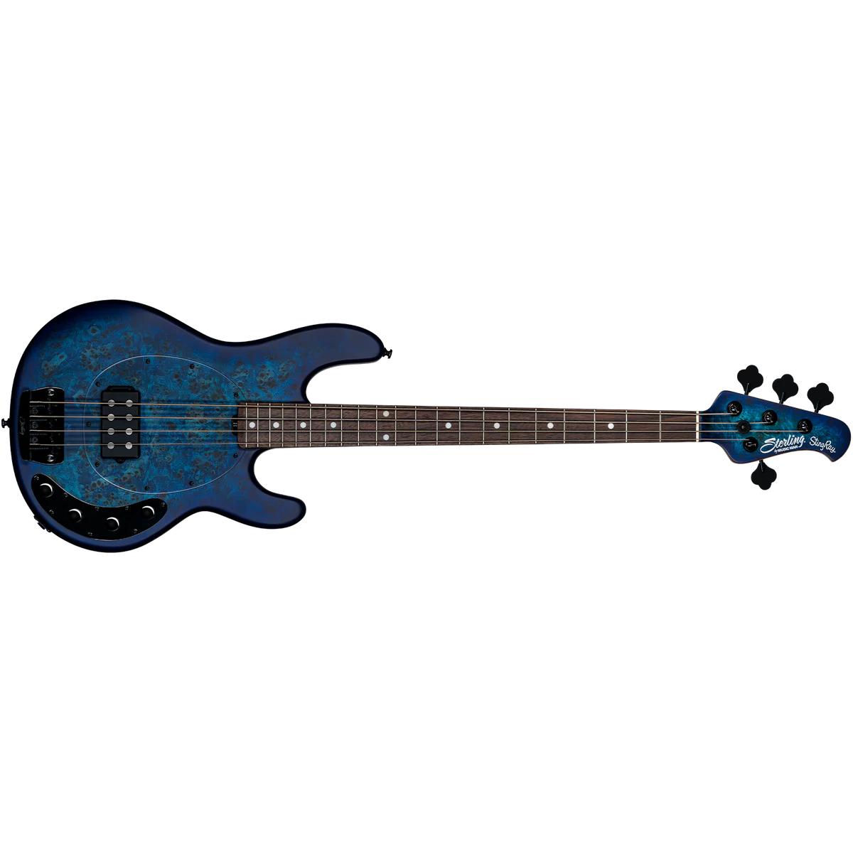 Sterling by Music Man StingRay RAY34PB Bass Guitar Neptune Blue Satin