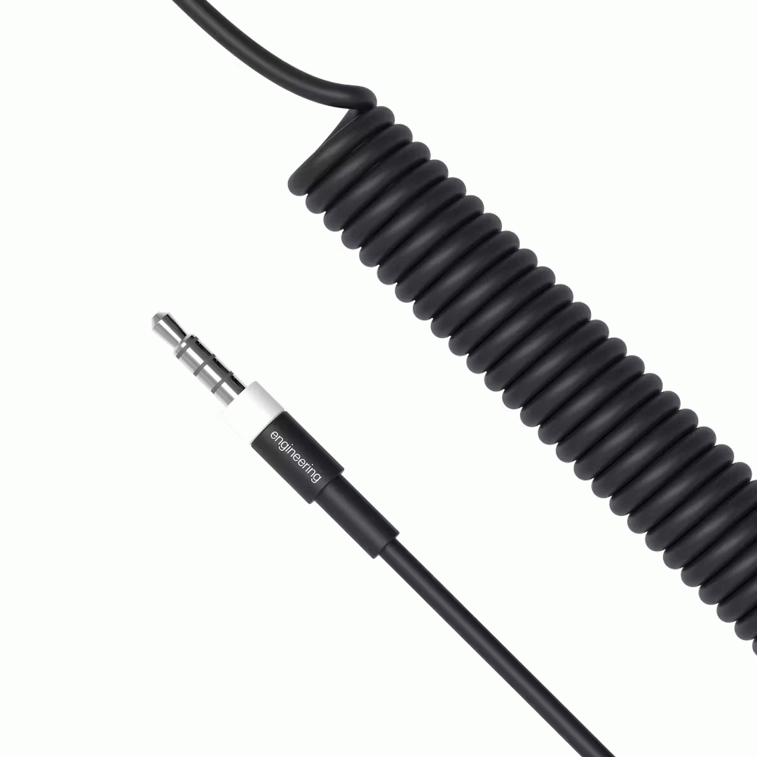 Teenage Engineering Audio Cable 4-Pole Curly 3.5mm TRS Stereo