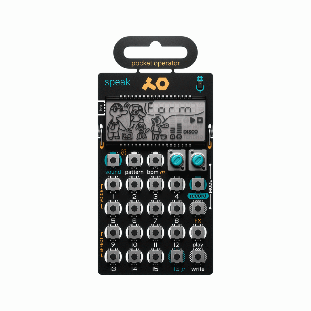 Teenage Engineering Pocket Operator PO-35 Speak - Vocal Synthesizer & Sequencer w/ Built-In Mic