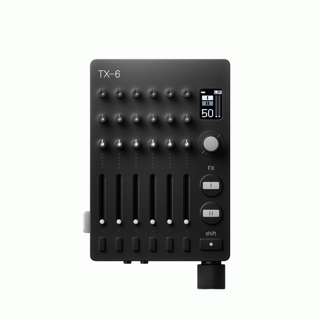 Teenage Engineering TX-6 Field Mixer - Ultra-Portable Pro-Mixer & Audio Interface - Black