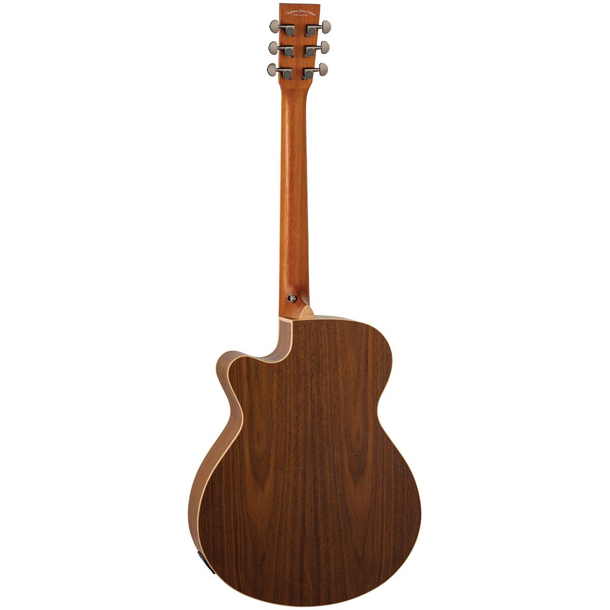 Tanglewood TRU4-CE-AW Reunion Pro Acoustic Guitar Super Folk All Figured Black Walnut Solid Top w/ Cutaway & Pickup