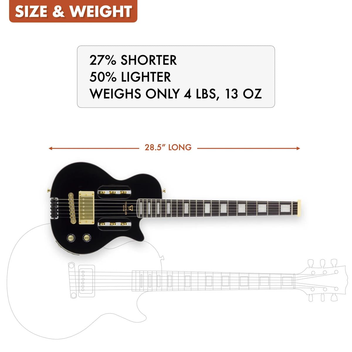 Traveler Guitar EG-1 Custom Electric Guitar Gloss Black w/ Gigbag
