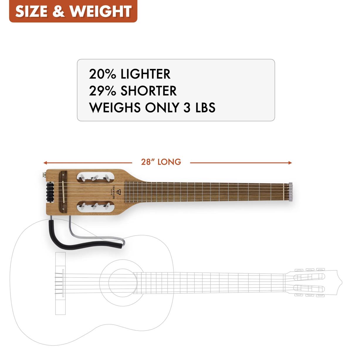 Traveler Guitar Ultra-Light Nylon Classical Guitar Mahogany w/ Gigbag