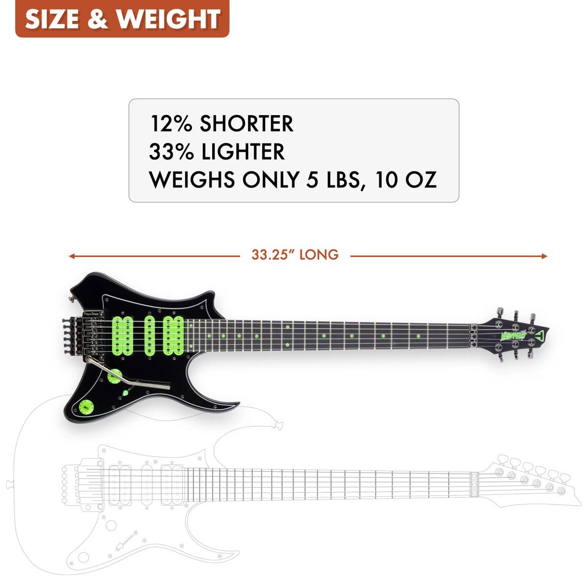 Traveler Guitar Vaibrant 88 Deluxe Electric Guitar Cosmic Black w 