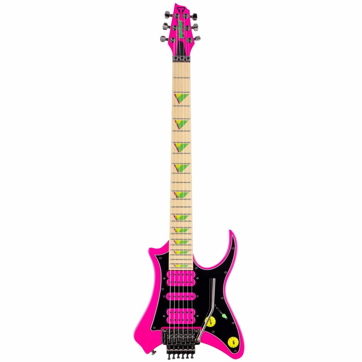 Traveler Guitar Vaibrant 88 Deluxe Electric Guitar Hot Pink w/ Gigbag
