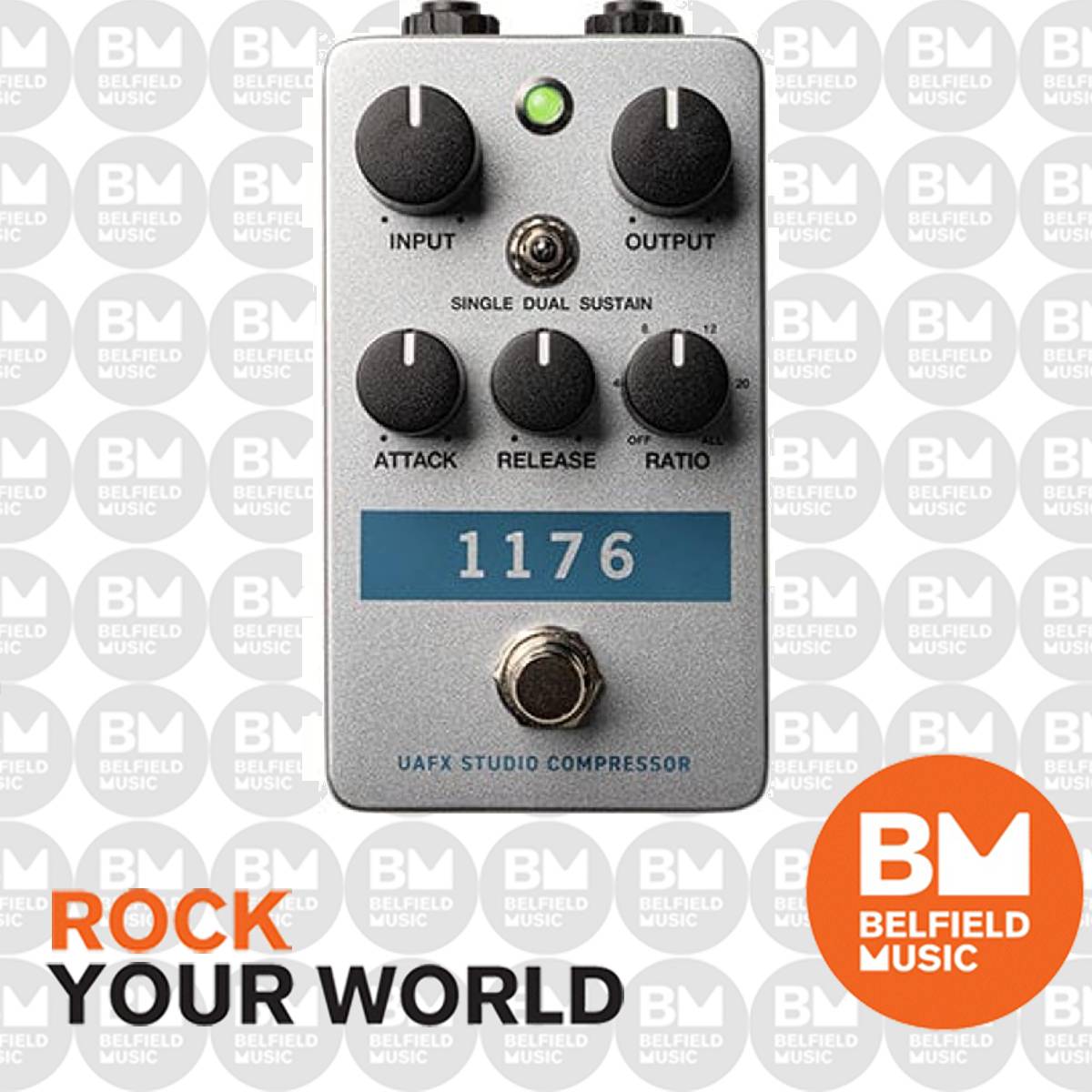 1176 guitar pedal Universal Audio UAFX 1176 Studio Compressor Effects Pedal