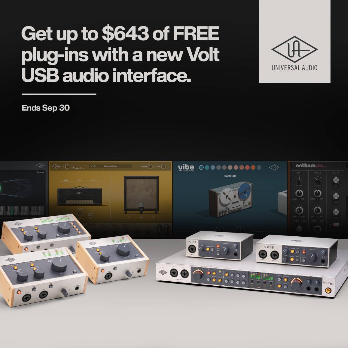 Universal Audio UA Volt 176 USB Audio Interface - 1 in/ 2 out
