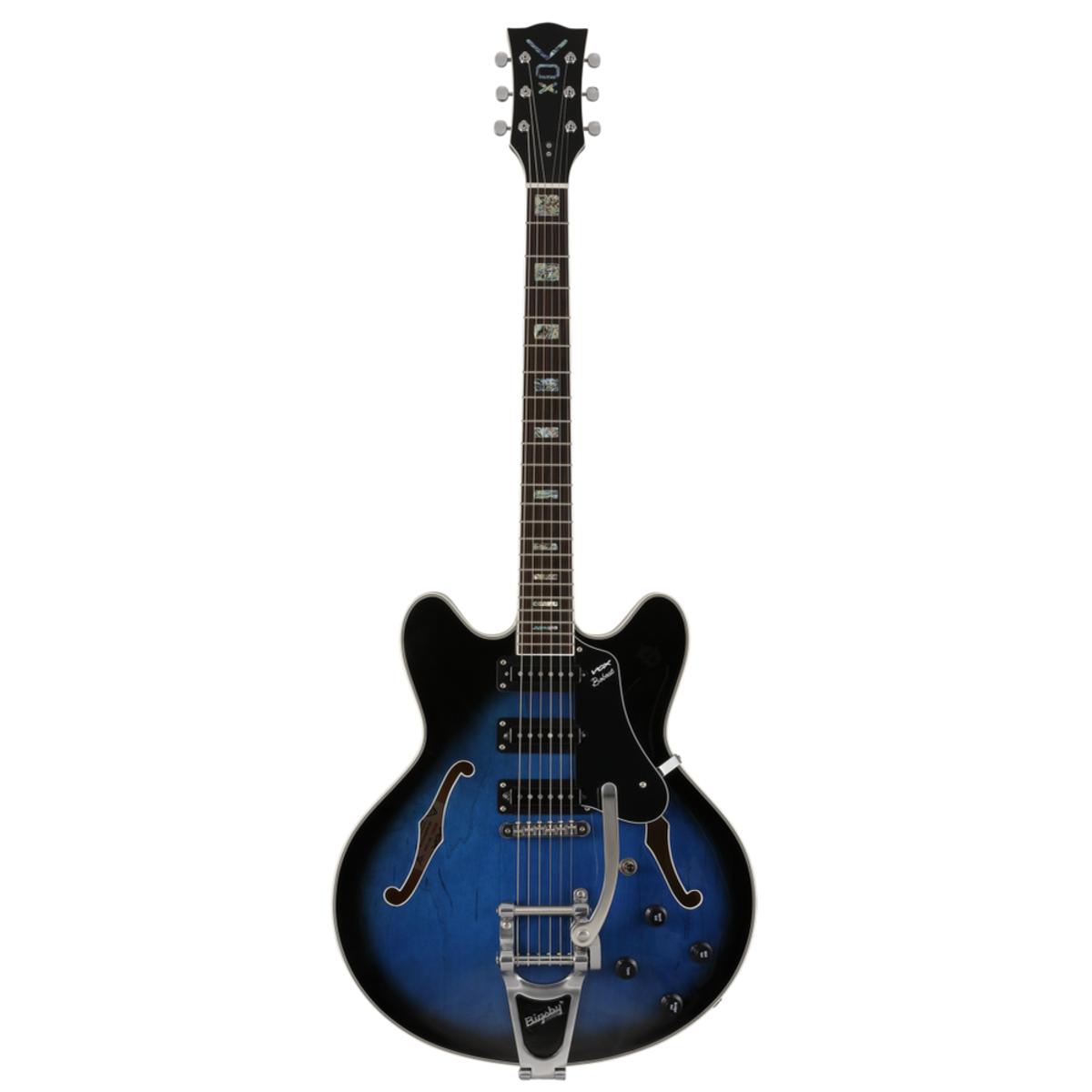VOX BC-S66-BL Bobcat S66 Semi-Hollow Electric Guitar Sapphire Blue w/ Bigsby &amp; Hardcase