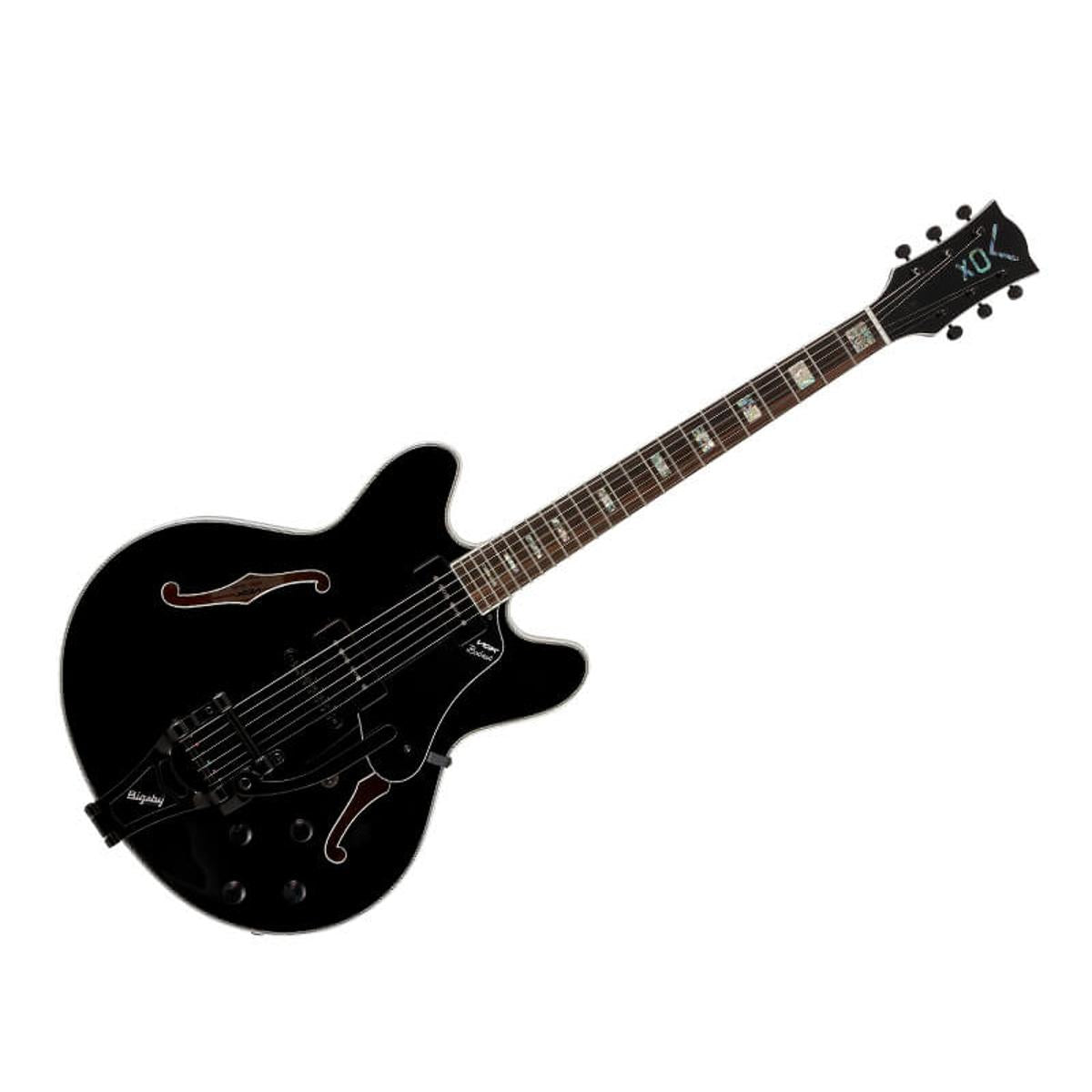 VOX BC-V90-BK Bobcat V90 Semi-Hollow Electric Guitar Black w/ Bigsby &amp; Hardcase