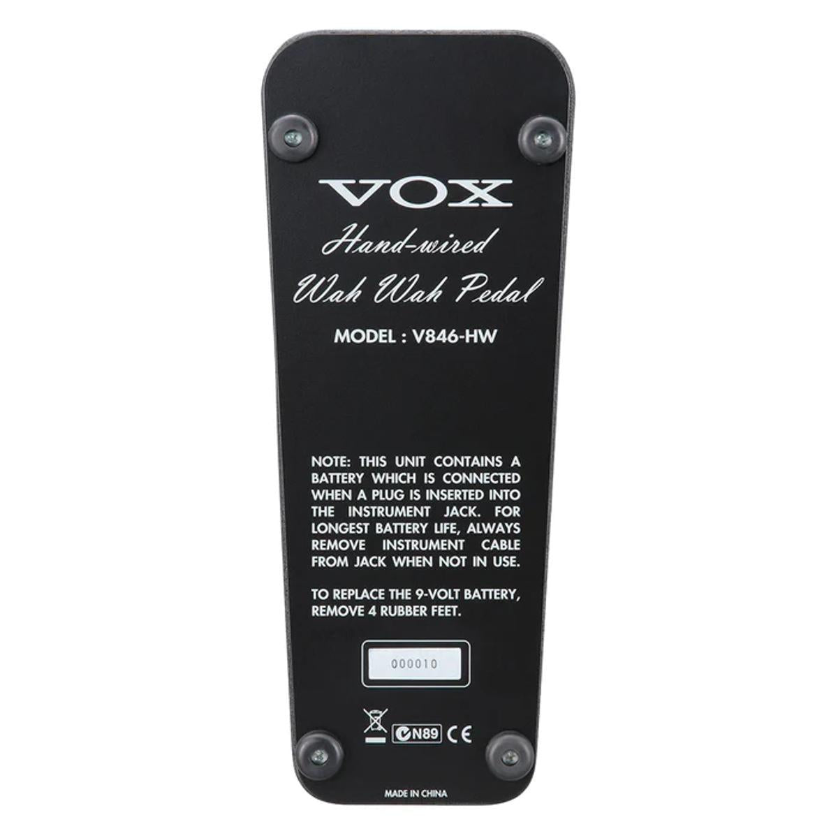 VOX V846-HW Hand Wired Wah Effects Pedal