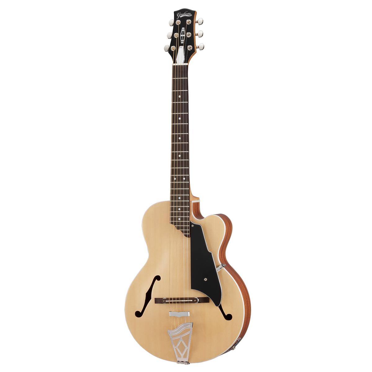 VOX VGA-3PS-NA Giulietta 3PS Small Archtop Acoustic Guitar Natural w/ Cutaway Pickup &amp; Gigbag