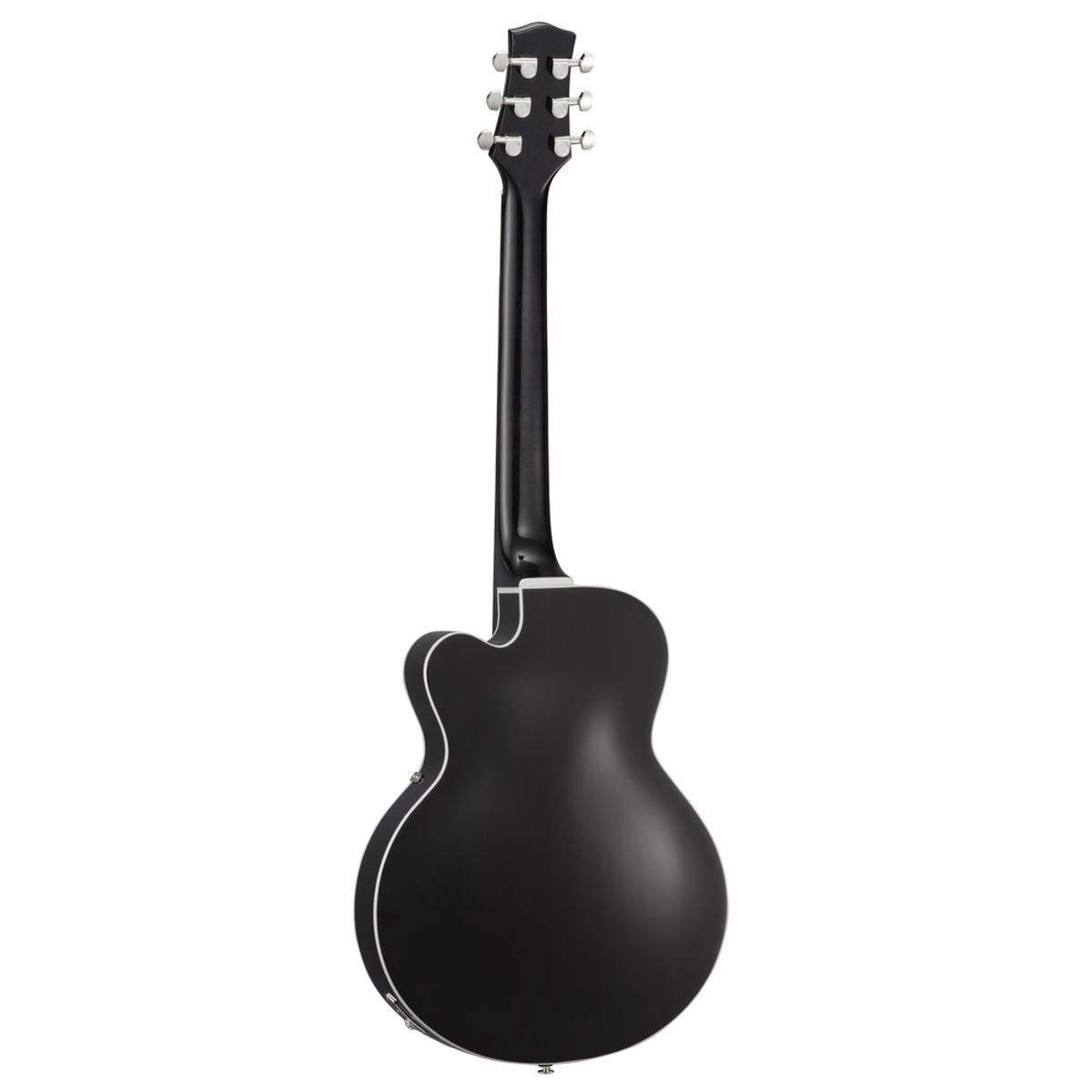VOX VGA-3PS-TK Giulietta 3PS Small Archtop Acoustic Guitar Trans Black w/ Cutaway Pickup & Gigbag