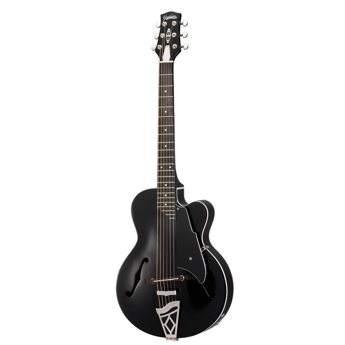 VOX VGA-3PS-TK Giulietta 3PS Small Archtop Acoustic Guitar Trans Black w/ Cutaway Pickup & Gigbag
